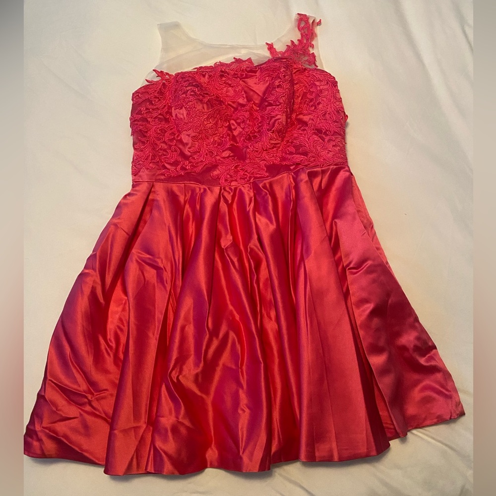 Hot pink cocktail dress